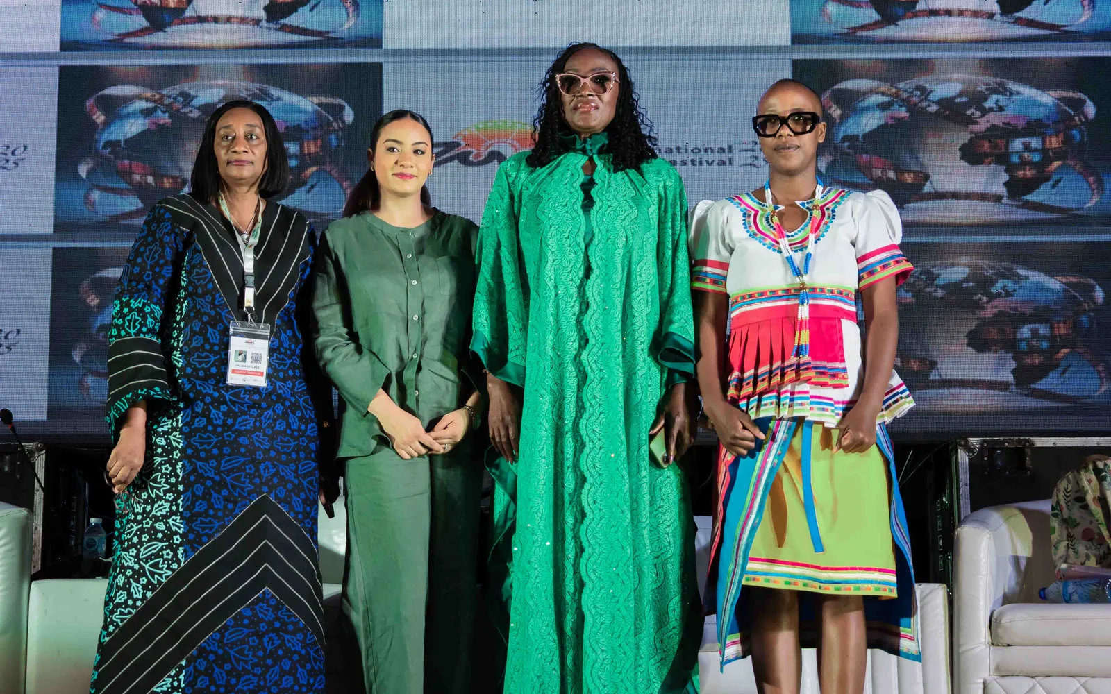 Halima Oyelade with women leaders at an international event